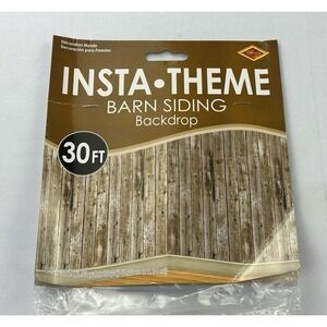 Beistle 52041 Barn Siding Backdrop 4' x 30' Rustic Western Farm Party NOS